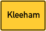 Place name sign Kleeham