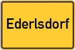 Place name sign Ederlsdorf