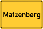 Place name sign Matzenberg