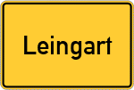 Place name sign Leingart
