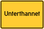 Place name sign Unterthannet, Kreis Vilshofen, Niederbayern
