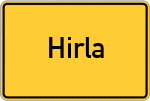 Place name sign Hirla