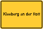 Place name sign Kleeberg an der Rott