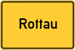 Place name sign Rottau