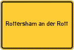Place name sign Rottersham an der Rott