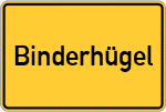 Place name sign Binderhügel