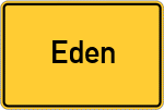 Place name sign Eden