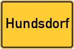 Place name sign Hundsdorf