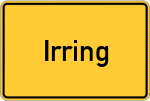 Place name sign Irring, Kreis Passau