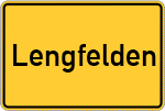 Place name sign Lengfelden, Kreis Passau