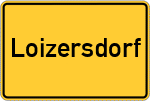 Place name sign Loizersdorf