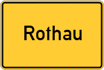 Place name sign Rothau