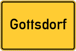 Place name sign Gottsdorf, Niederbayern