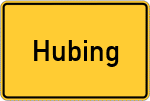 Place name sign Hubing