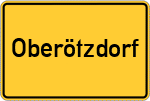 Place name sign Oberötzdorf, Niederbayern
