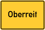 Place name sign Oberreit