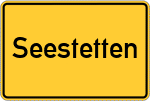 Place name sign Seestetten, Niederbayern