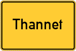 Place name sign Thannet, Kreis Vilshofen, Niederbayern