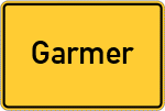 Place name sign Garmer, Niederbayern