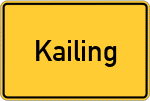 Place name sign Kailing, Niederbayern