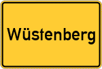 Place name sign Wüstenberg, Niederbayern