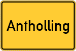 Place name sign Antholling