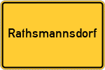 Place name sign Rathsmannsdorf