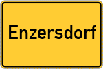 Place name sign Enzersdorf, Niederbayern