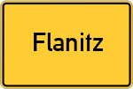 Place name sign Flanitz