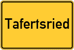 Place name sign Tafertsried
