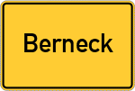 Place name sign Berneck