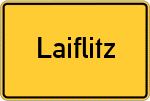 Place name sign Laiflitz, Kreis Regen