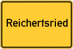 Place name sign Reichertsried, Wald