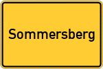 Place name sign Sommersberg, Wald