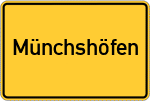 Place name sign Münchshöfen