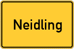 Place name sign Neidling