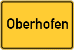 Place name sign Oberhofen