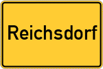 Place name sign Reichsdorf