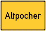 Place name sign Altpocher