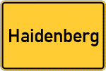 Place name sign Haidenberg
