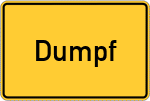 Place name sign Dumpf