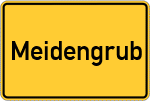 Place name sign Meidengrub