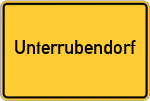 Place name sign Unterrubendorf