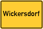 Place name sign Wickersdorf