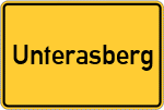 Place name sign Unterasberg