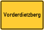 Place name sign Vorderdietzberg
