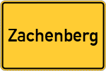 Place name sign Zachenberg