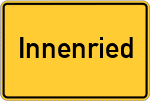Place name sign Innenried, Bayern
