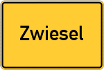 Place name sign Zwiesel