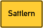 Place name sign Sattlern